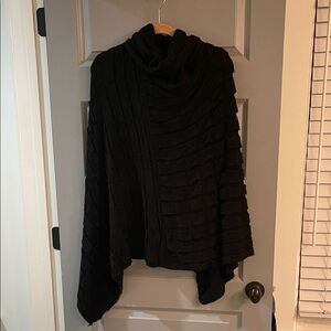 Elegant Black Knit Shawl